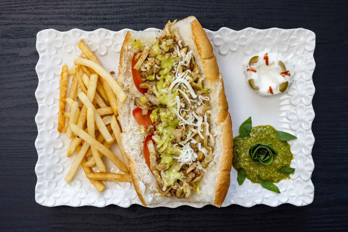 Fresh falafel wrap vegetarian Lebanese food Calgary SE