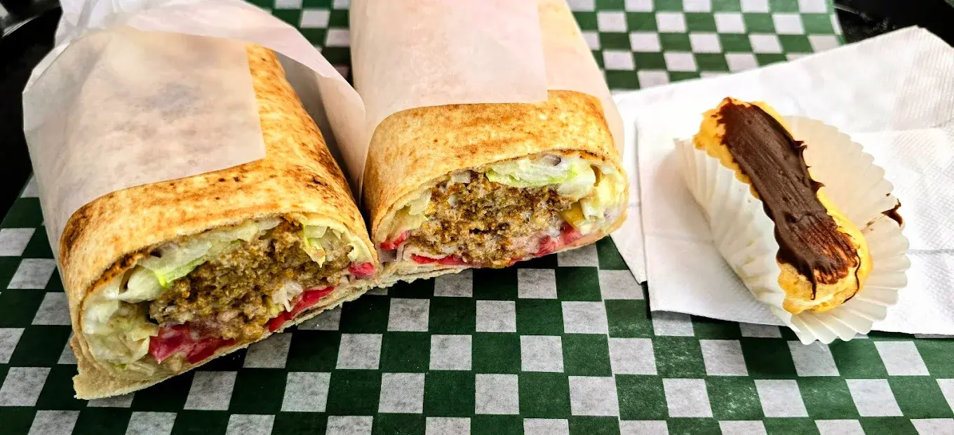 Traditional Lebanese Shawarma with fresh garlic sauce at Shawarmero Calgary SE